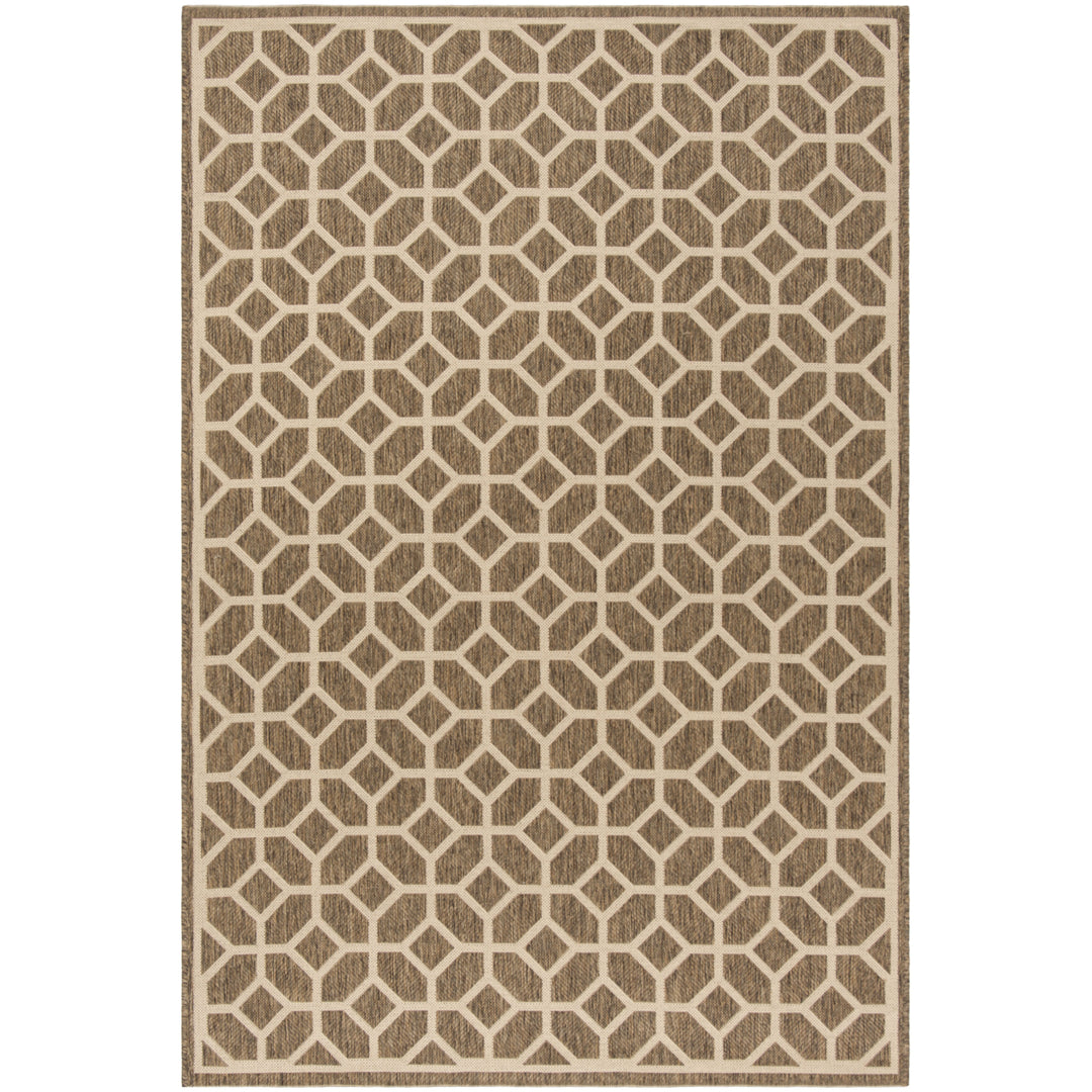 SAFAVIEH Outdoor LND127D Linden Collection Beige / Cream Rug Image 1