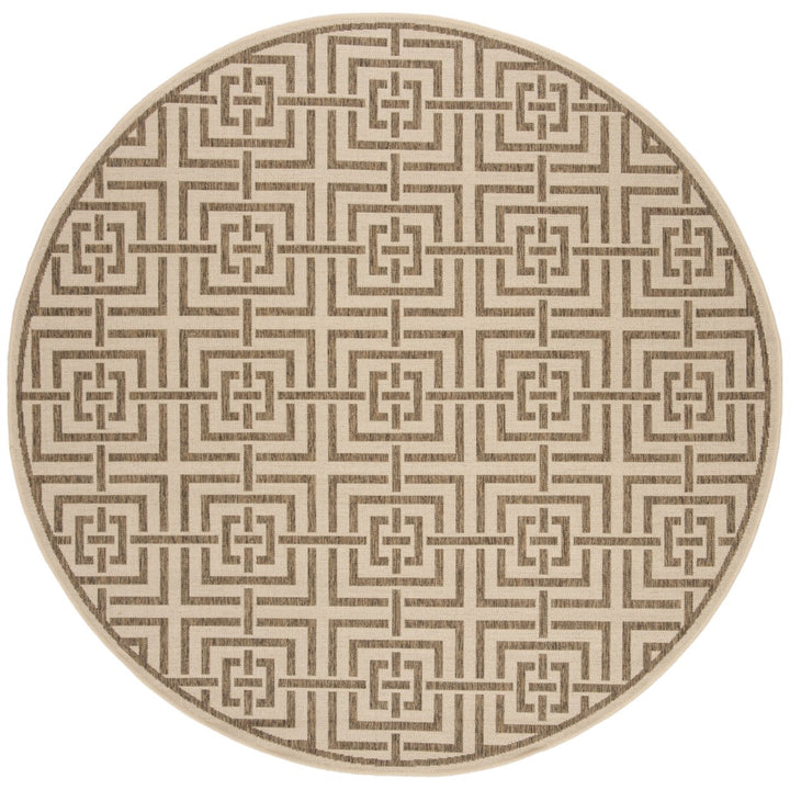 SAFAVIEH Outdoor LND128C Linden Collection Cream / Beige Rug Image 1