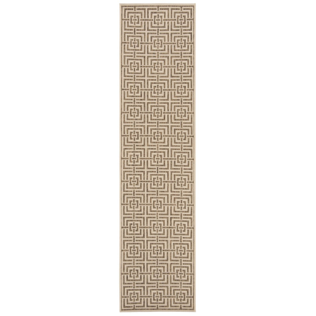 SAFAVIEH Outdoor LND128C Linden Collection Cream / Beige Rug Image 1