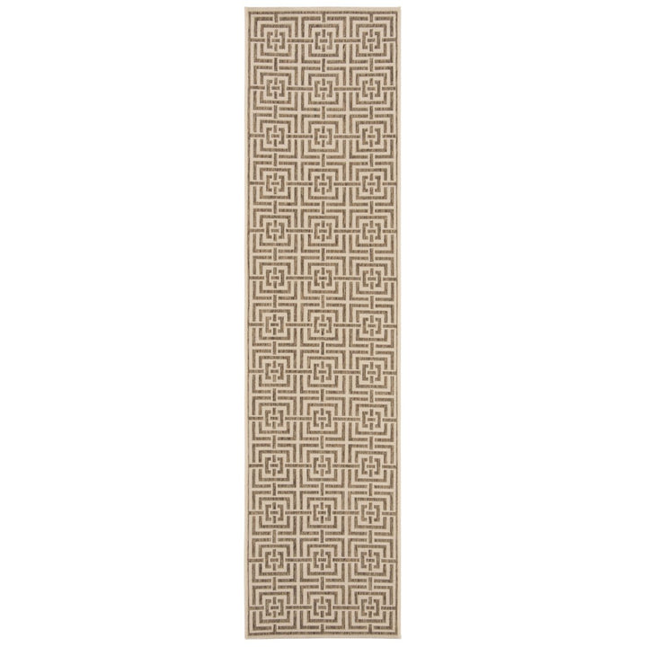 SAFAVIEH Outdoor LND128C Linden Collection Cream / Beige Rug Image 1