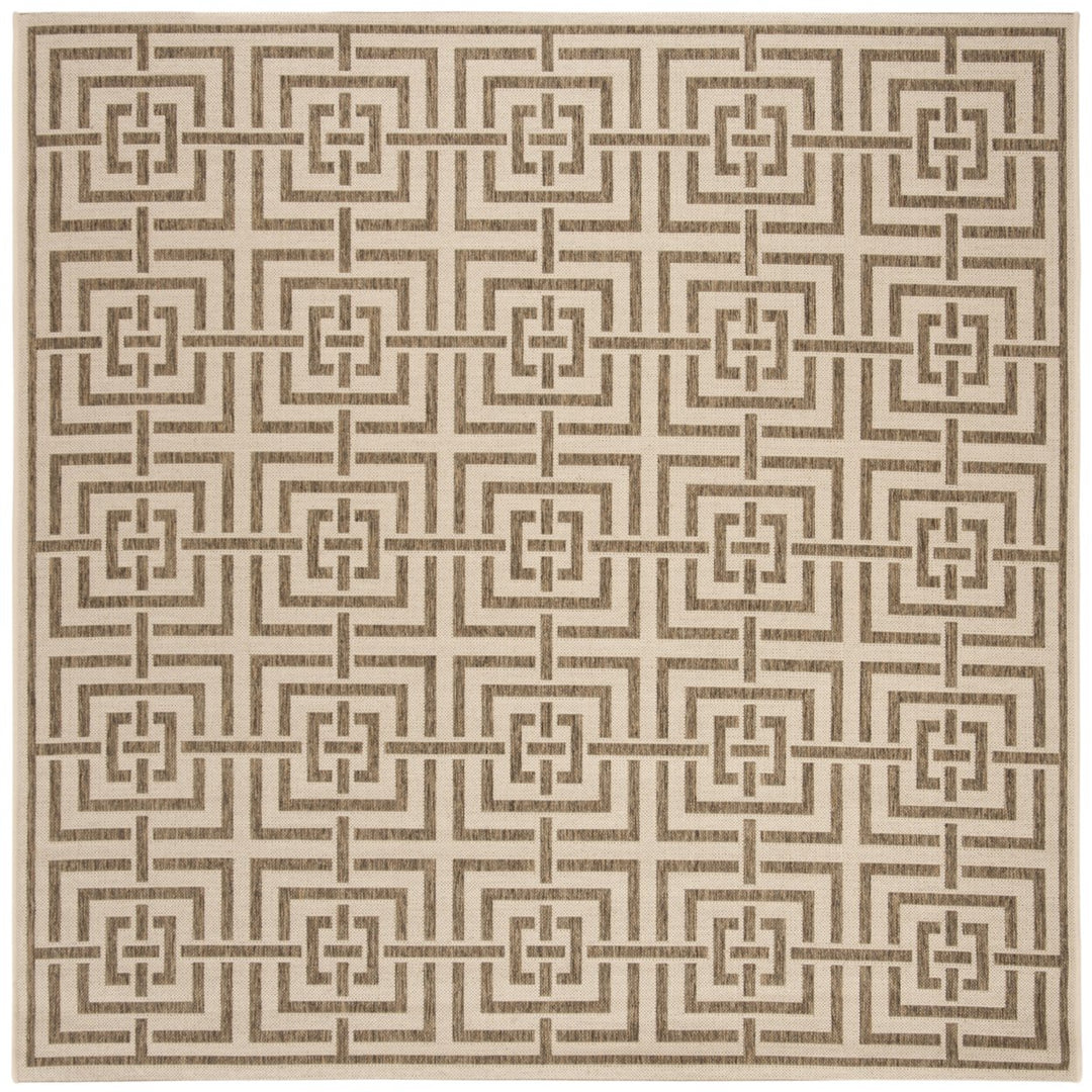 SAFAVIEH Outdoor LND128C Linden Collection Cream / Beige Rug Image 1