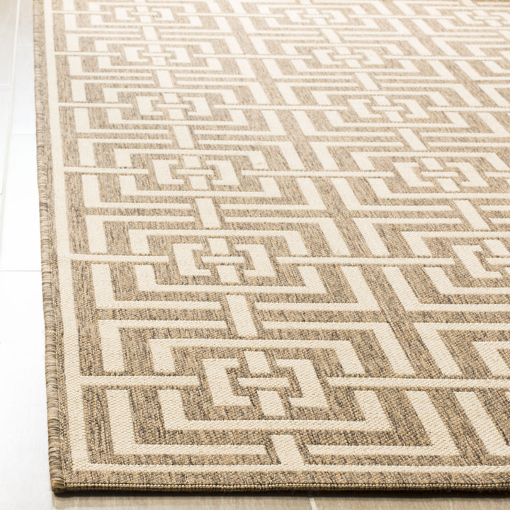 SAFAVIEH Outdoor LND128D Linden Collection Beige / Cream Rug Image 8