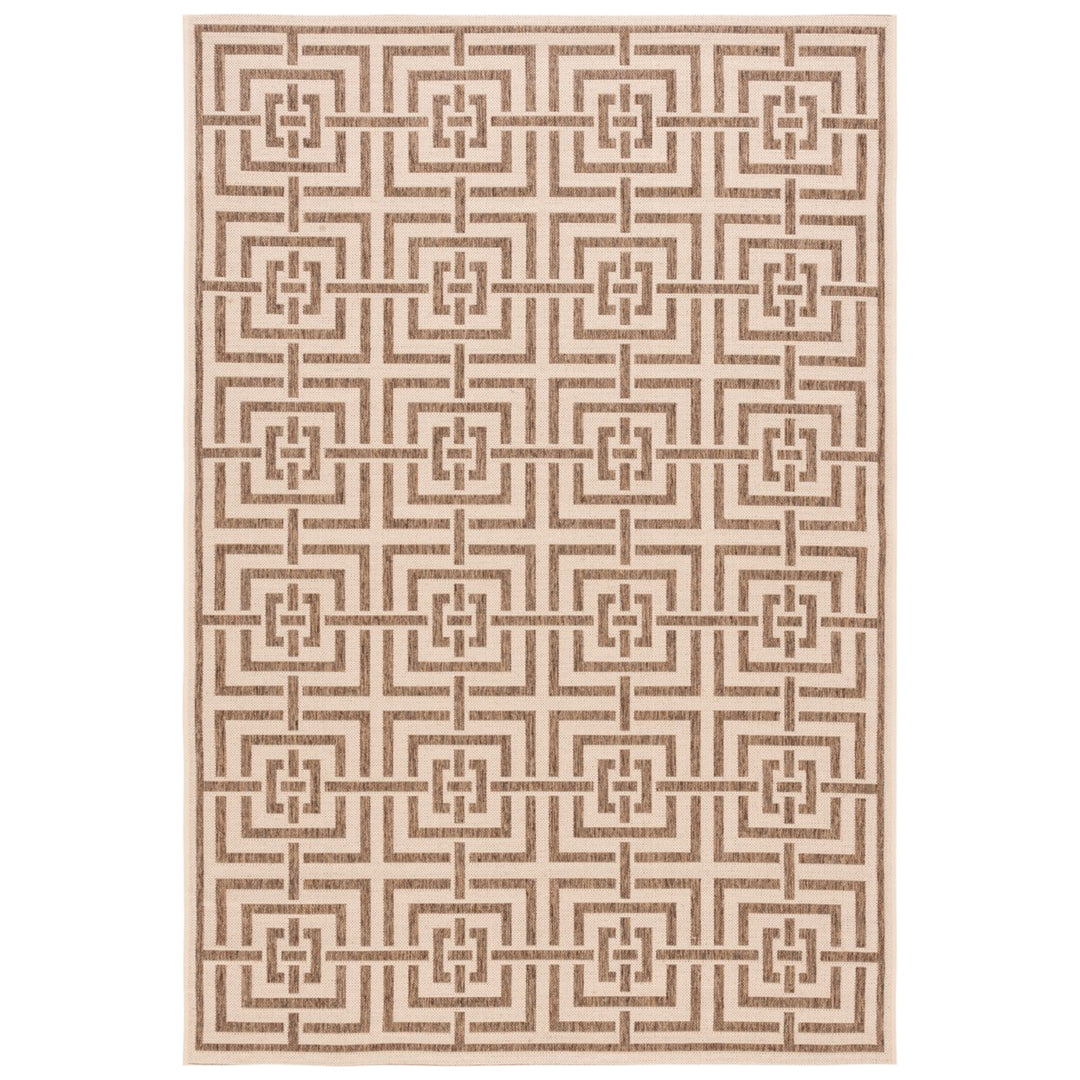 SAFAVIEH Outdoor LND128C Linden Collection Cream / Beige Rug Image 1