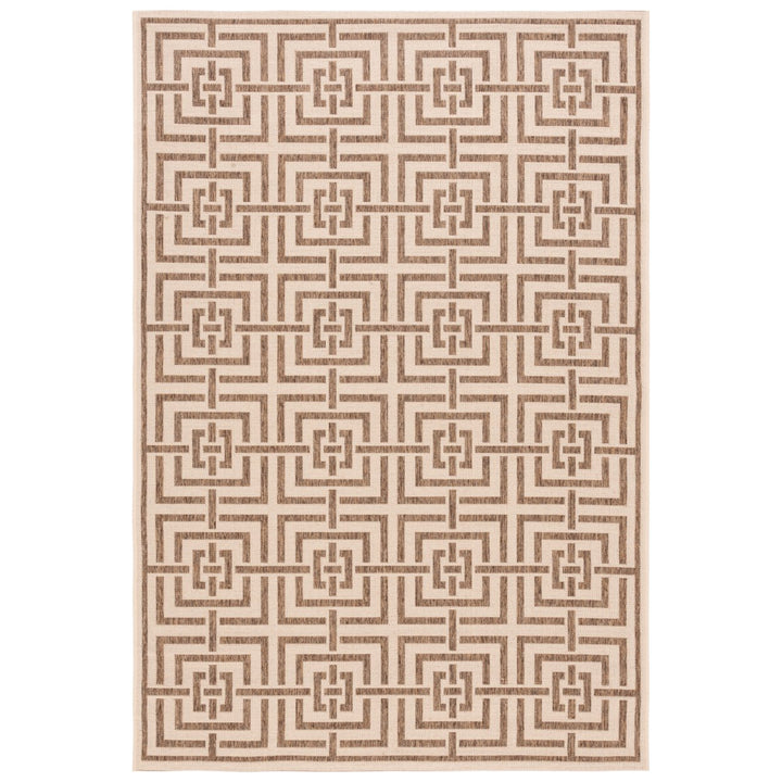 SAFAVIEH Outdoor LND128C Linden Collection Cream / Beige Rug Image 1