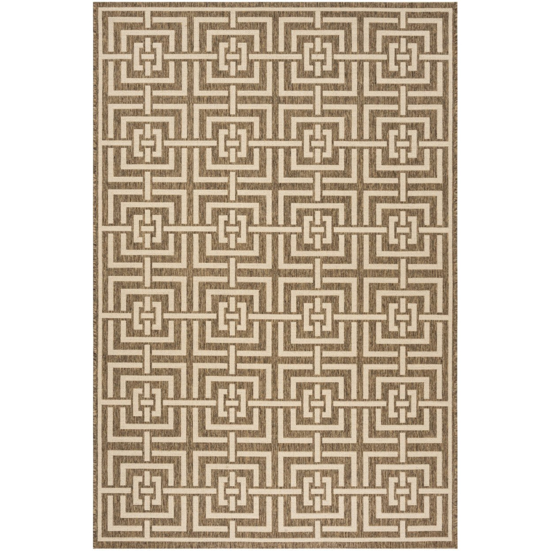 SAFAVIEH Outdoor LND128D Linden Collection Beige / Cream Rug Image 1