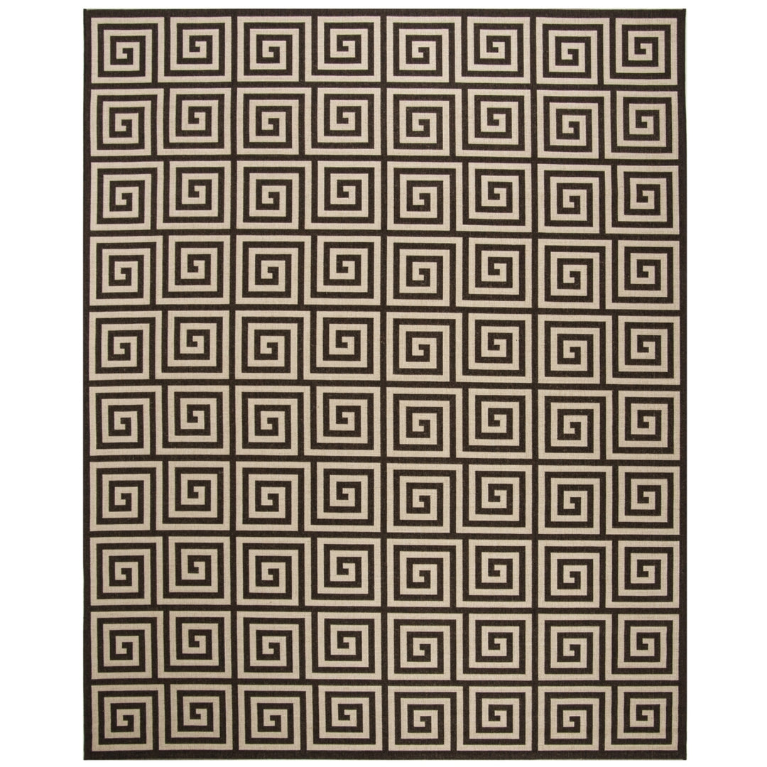 SAFAVIEH Indoor Outdoor LND129B Linden Natural / Brown Rug Image 1