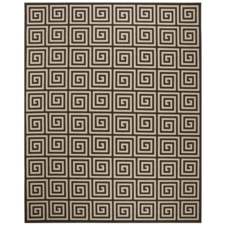 SAFAVIEH Indoor Outdoor LND129B Linden Natural / Brown Rug Image 1