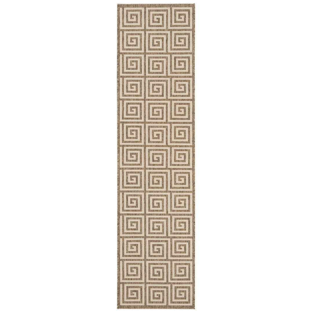 SAFAVIEH Outdoor LND129C Linden Collection Cream / Beige Rug Image 6