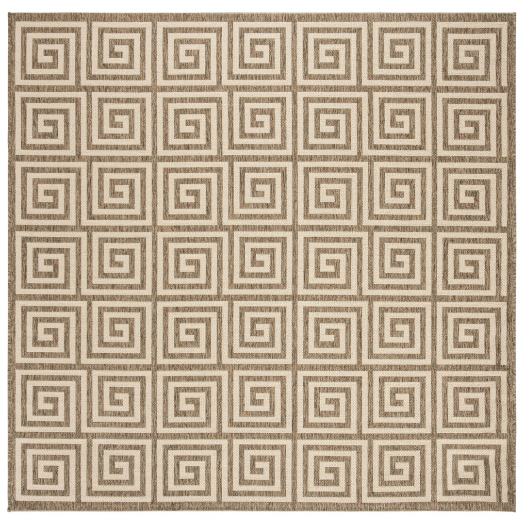 SAFAVIEH Outdoor LND129C Linden Collection Cream / Beige Rug Image 7