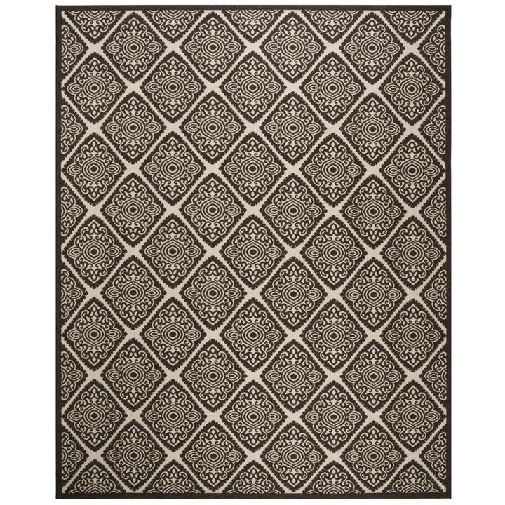 SAFAVIEH Indoor Outdoor LND132B Linden Natural / Brown Rug Image 4