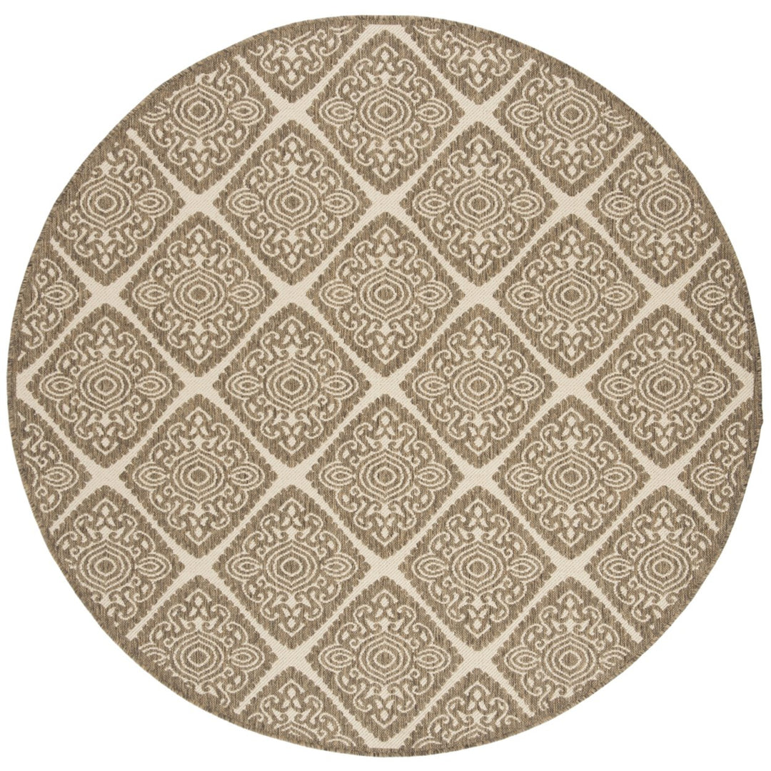 SAFAVIEH Outdoor LND132C Linden Collection Cream / Beige Rug Image 1