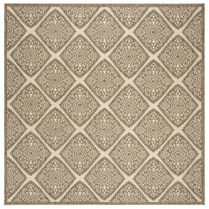 SAFAVIEH Outdoor LND132C Linden Collection Cream / Beige Rug Image 7