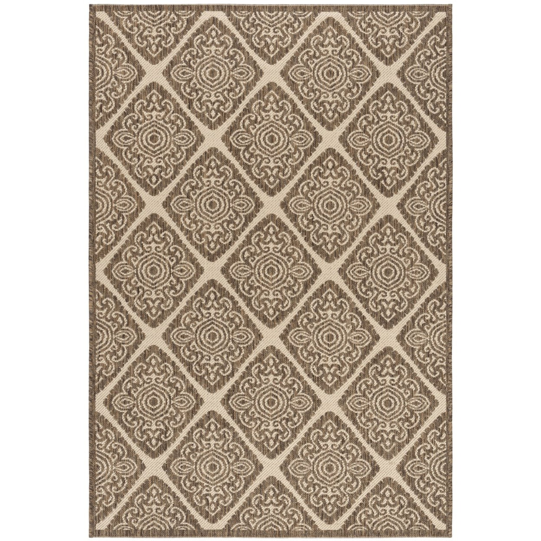 SAFAVIEH Outdoor LND132C Linden Collection Cream / Beige Rug Image 1