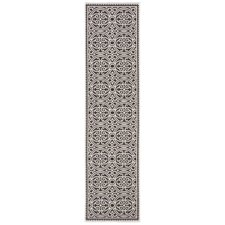 SAFAVIEH Outdoor LND134A Linden Light Grey / Charcoal Rug Image 2