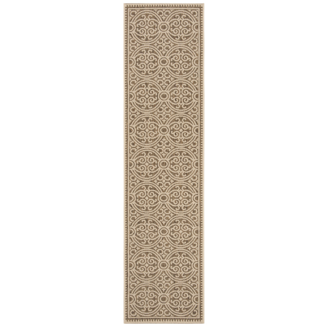 SAFAVIEH Outdoor LND134C Linden Collection Cream / Beige Rug Image 6