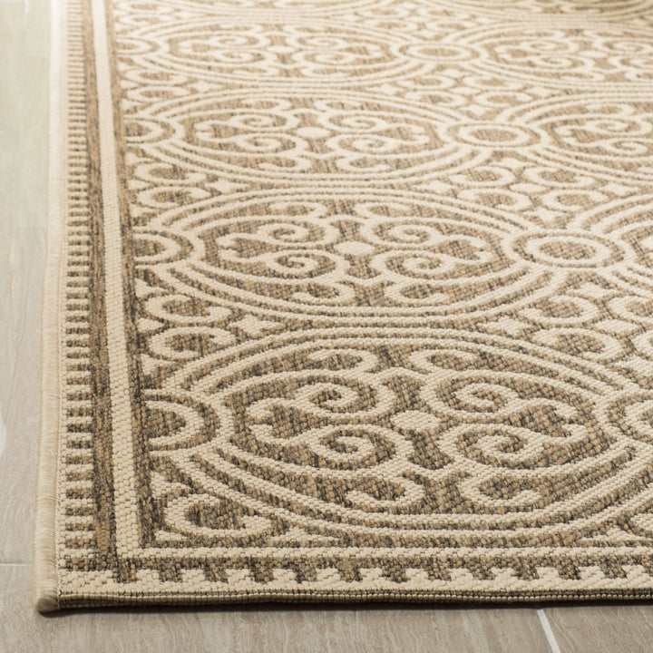 SAFAVIEH Outdoor LND134C Linden Collection Cream / Beige Rug Image 8