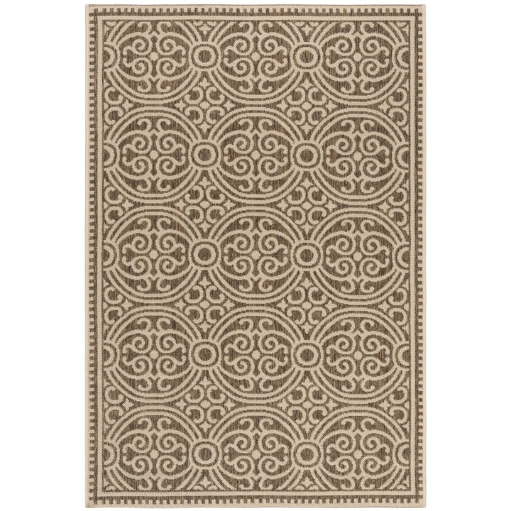 SAFAVIEH Outdoor LND134C Linden Collection Cream / Beige Rug Image 10