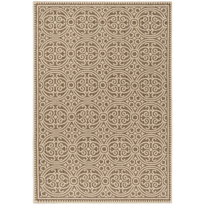 SAFAVIEH Outdoor LND134C Linden Collection Cream / Beige Rug Image 1