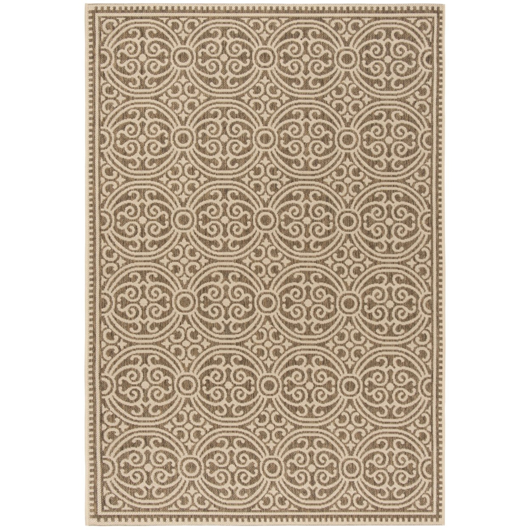 SAFAVIEH Outdoor LND134C Linden Collection Cream / Beige Rug Image 11