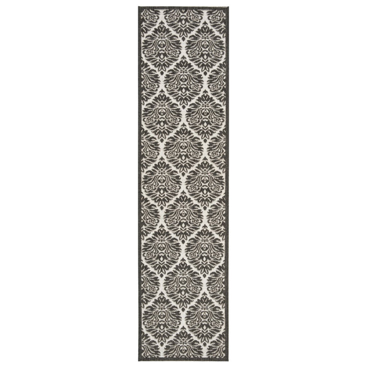 SAFAVIEH Outdoor LND135A Linden Light Grey / Charcoal Rug Image 1