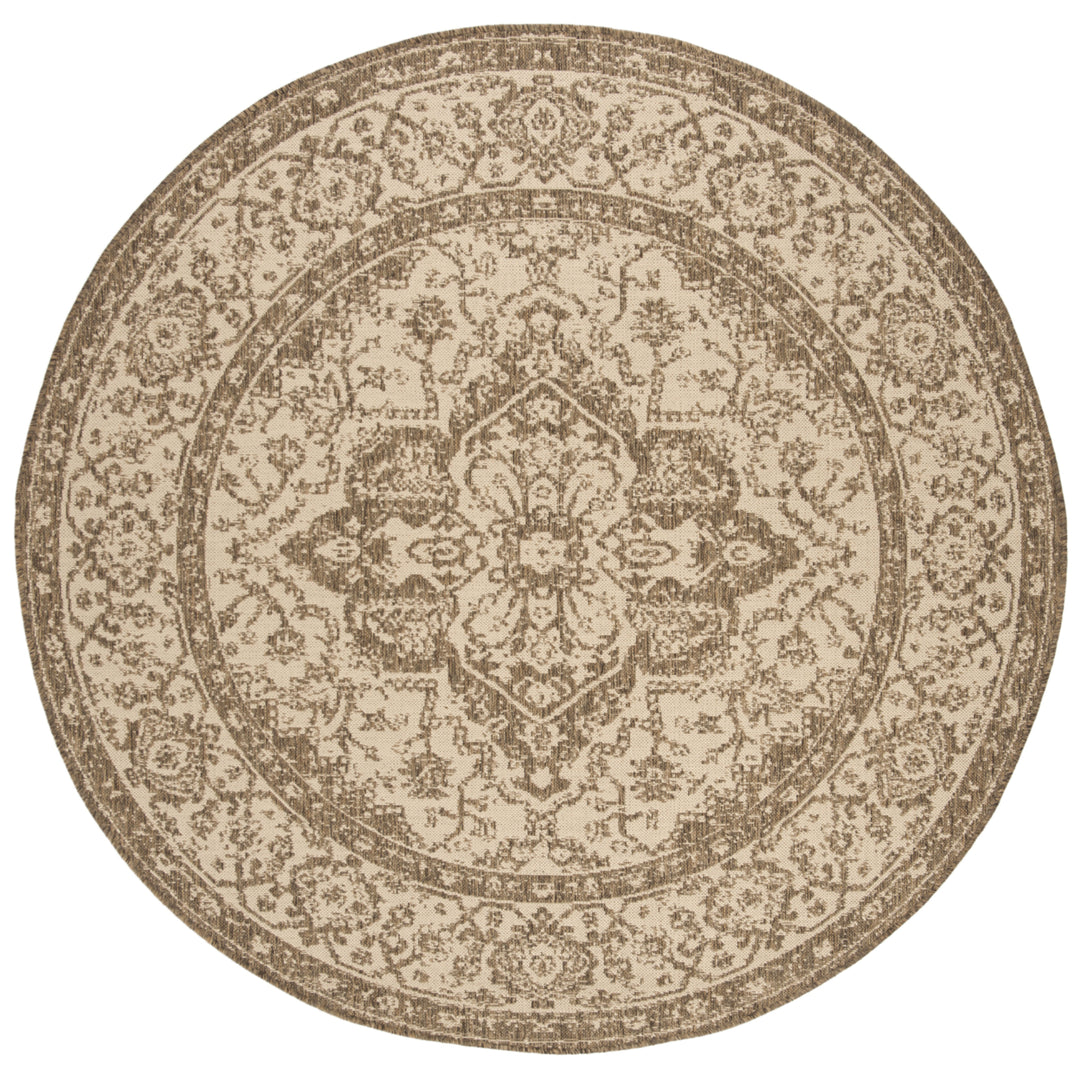 SAFAVIEH Outdoor LND137C Linden Collection Cream / Beige Rug Image 5