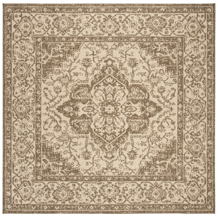 SAFAVIEH Outdoor LND137C Linden Collection Cream / Beige Rug Image 7