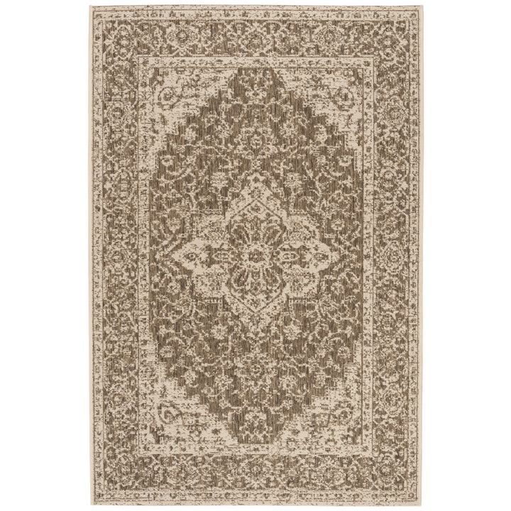 SAFAVIEH Outdoor LND137D Linden Collection Beige / Cream Rug Image 10