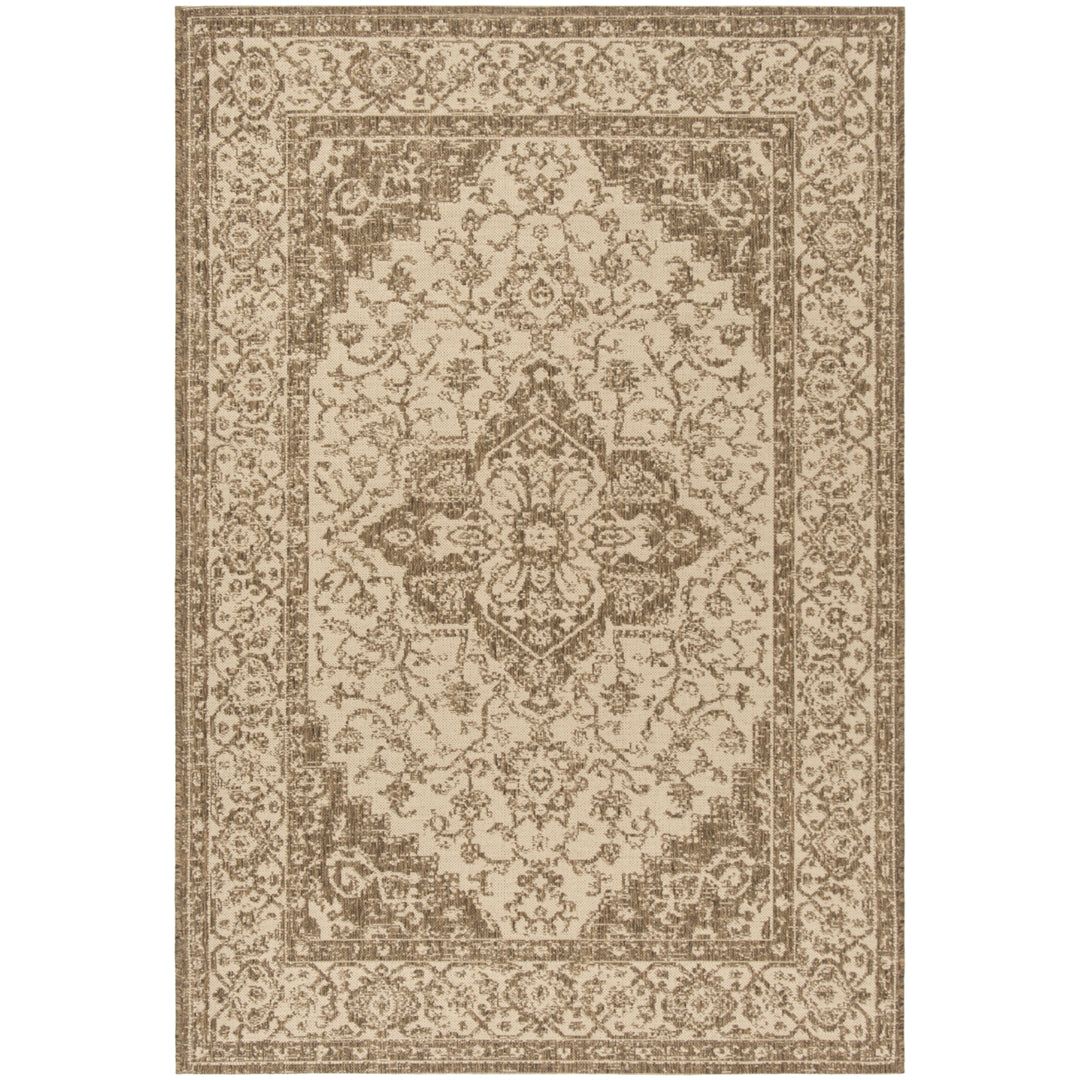 SAFAVIEH Outdoor LND137C Linden Collection Cream / Beige Rug Image 11