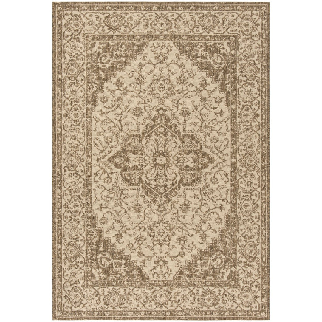 SAFAVIEH Outdoor LND137C Linden Collection Cream / Beige Rug Image 1