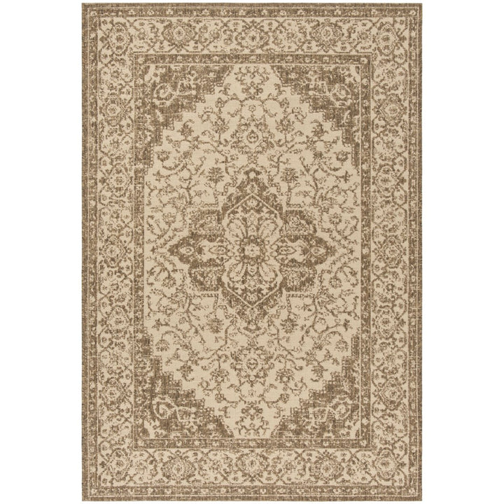 SAFAVIEH Outdoor LND137C Linden Collection Cream / Beige Rug Image 1