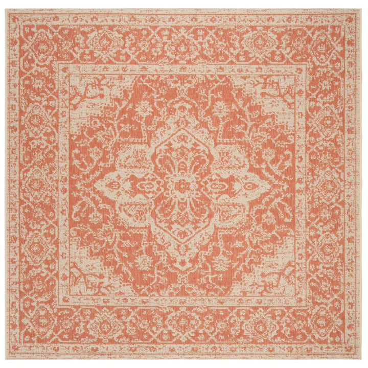 SAFAVIEH Outdoor LND137P Linden Collection Rust / Creme Rug Image 7