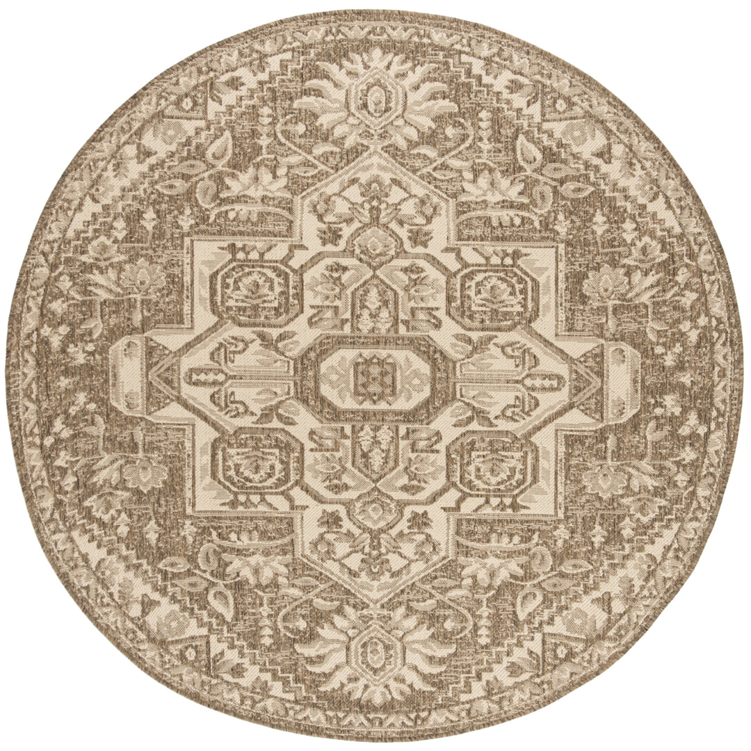 SAFAVIEH Outdoor LND138A Linden Collection Cream / Beige Rug Image 4