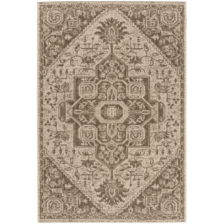 SAFAVIEH Outdoor LND138B Linden Collection Beige / Cream Rug Image 9