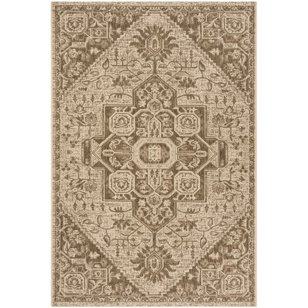 SAFAVIEH Outdoor LND138B Linden Collection Beige / Cream Rug Image 1