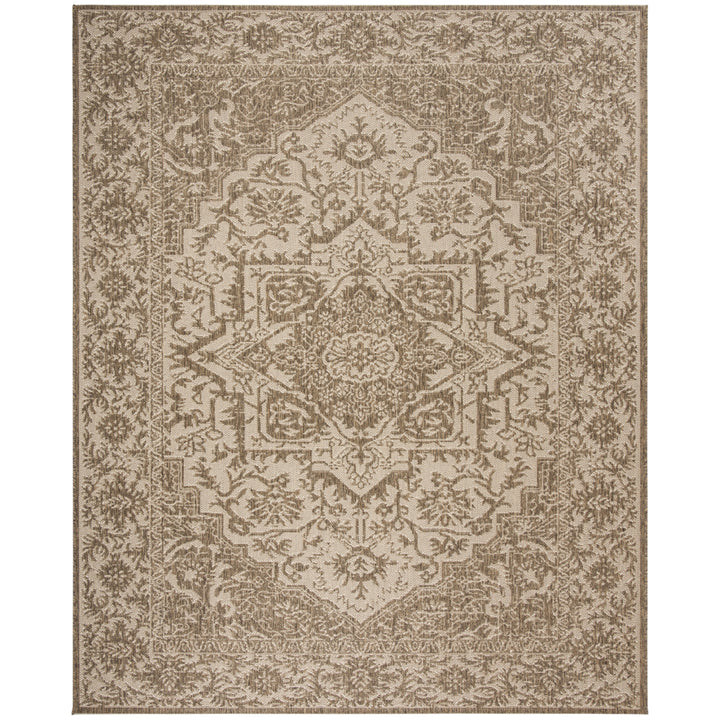 SAFAVIEH Outdoor LND139C Linden Collection Cream / Beige Rug Image 4