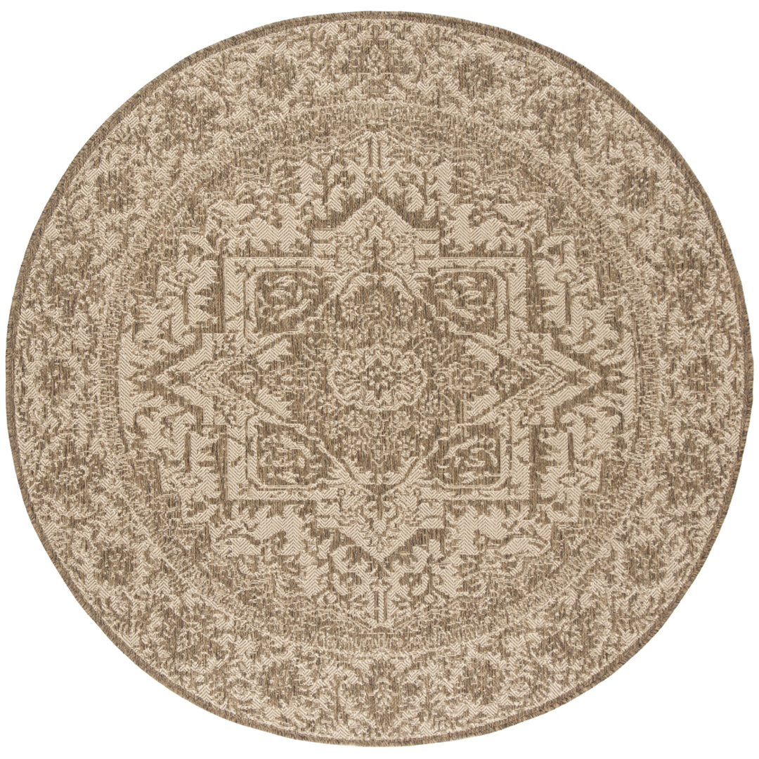 SAFAVIEH Outdoor LND139C Linden Collection Cream / Beige Rug Image 5