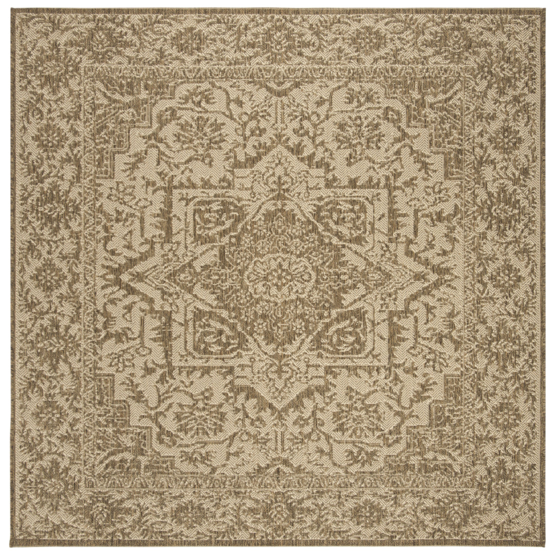 SAFAVIEH Outdoor LND139C Linden Collection Cream / Beige Rug Image 7