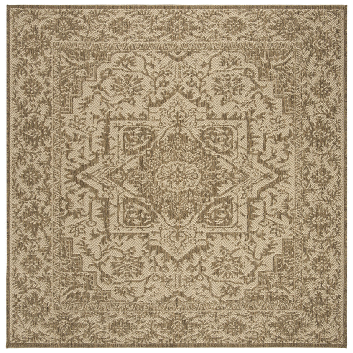 SAFAVIEH Outdoor LND139C Linden Collection Cream / Beige Rug Image 7