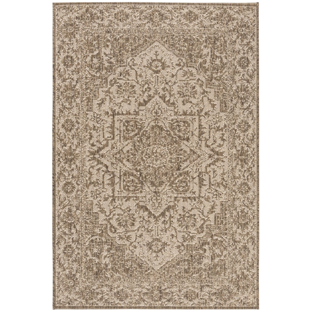 SAFAVIEH Outdoor LND139C Linden Collection Cream / Beige Rug Image 10