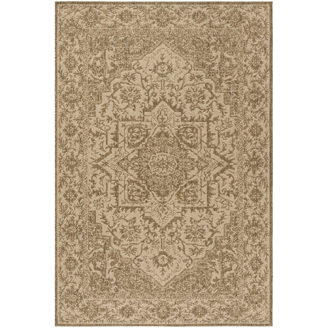 SAFAVIEH Outdoor LND139C Linden Collection Cream / Beige Rug Image 1