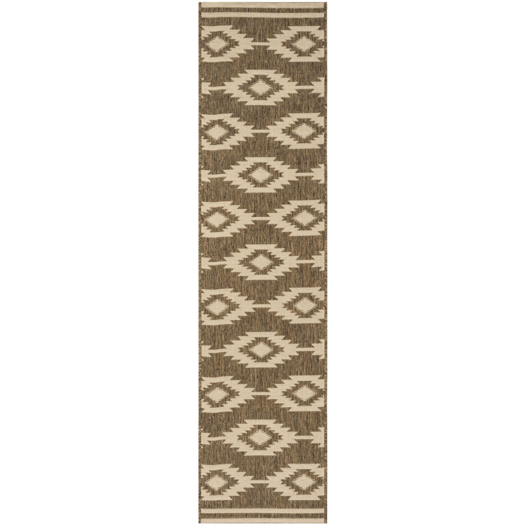 SAFAVIEH Outdoor LND171A Linden Collection Cream / Beige Rug Image 6