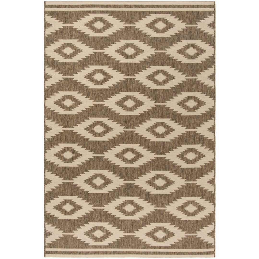 SAFAVIEH Outdoor LND171A Linden Collection Cream / Beige Rug Image 11