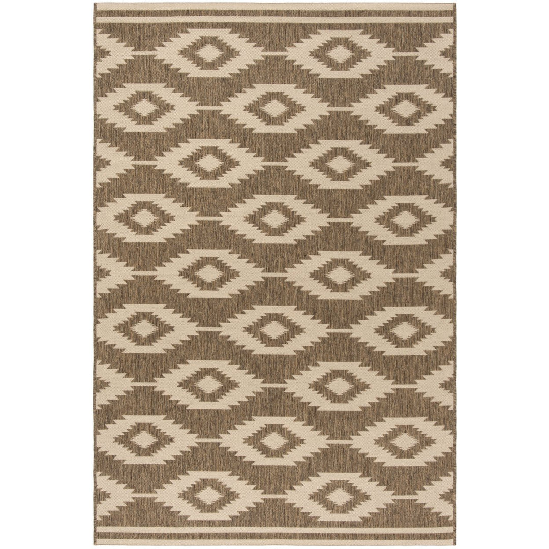 SAFAVIEH Outdoor LND171A Linden Collection Cream / Beige Rug Image 1