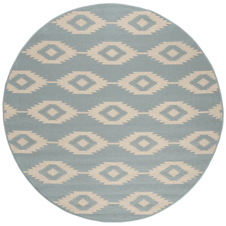 SAFAVIEH Outdoor LND171L Linden Collection Cream / Aqua Rug Image 5