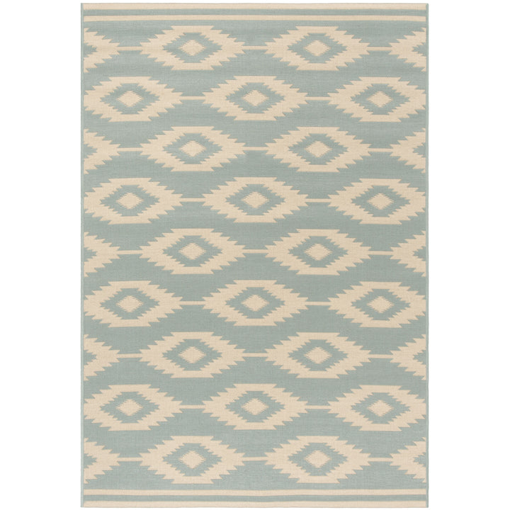 SAFAVIEH Outdoor LND171L Linden Collection Cream / Aqua Rug Image 11