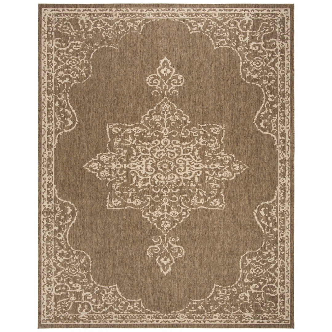 SAFAVIEH Outdoor LND180A Linden Collection Cream / Beige Rug Image 4