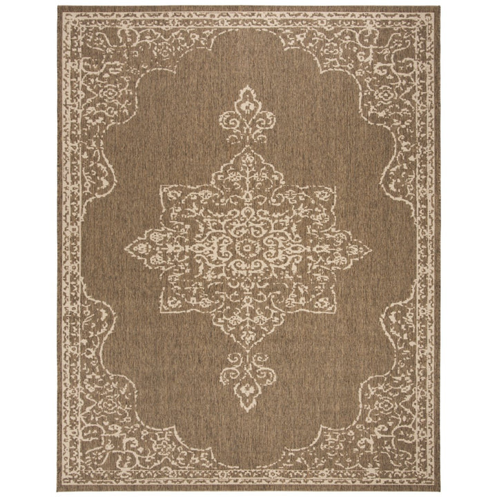 SAFAVIEH Outdoor LND180A Linden Collection Cream / Beige Rug Image 4