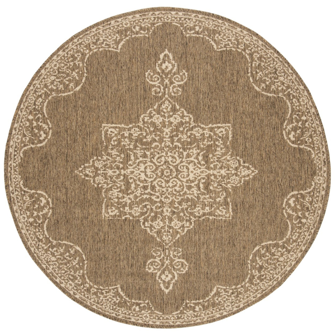 SAFAVIEH Outdoor LND180A Linden Collection Cream / Beige Rug Image 5