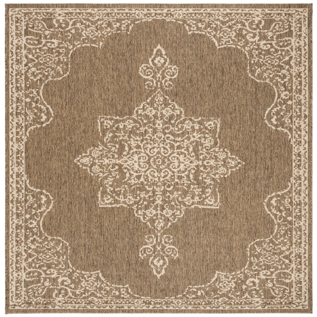 SAFAVIEH Outdoor LND180A Linden Collection Cream / Beige Rug Image 7