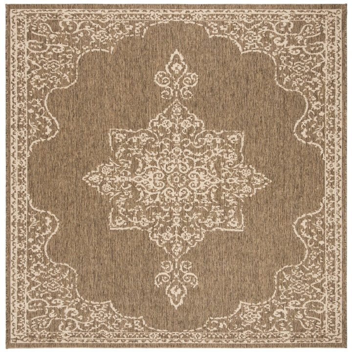 SAFAVIEH Outdoor LND180A Linden Collection Cream / Beige Rug Image 7